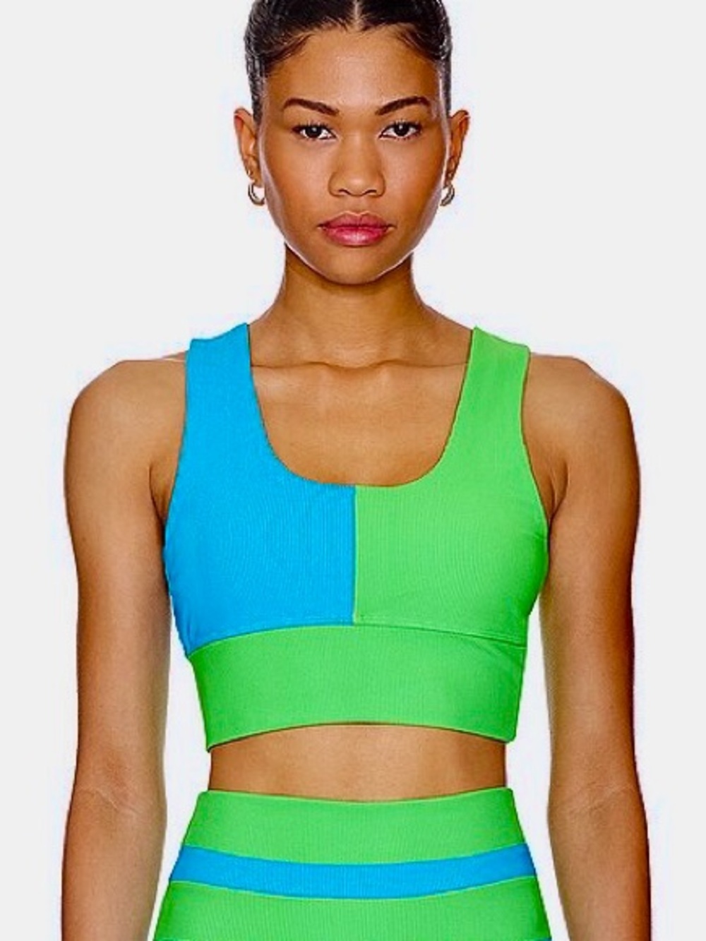 beach riot carina colorblock sports bra size medium